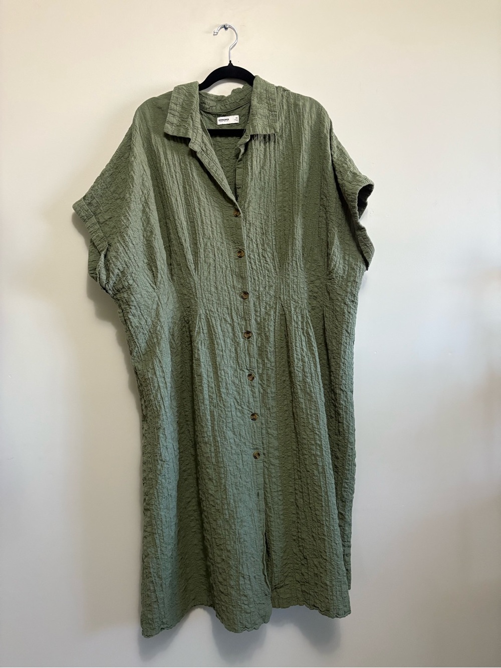 Women’s Plus Size 3X Flowy Dark Green Long Dress